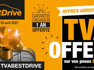 BestDrive - TVA offerte sur vos pneux BestDrive